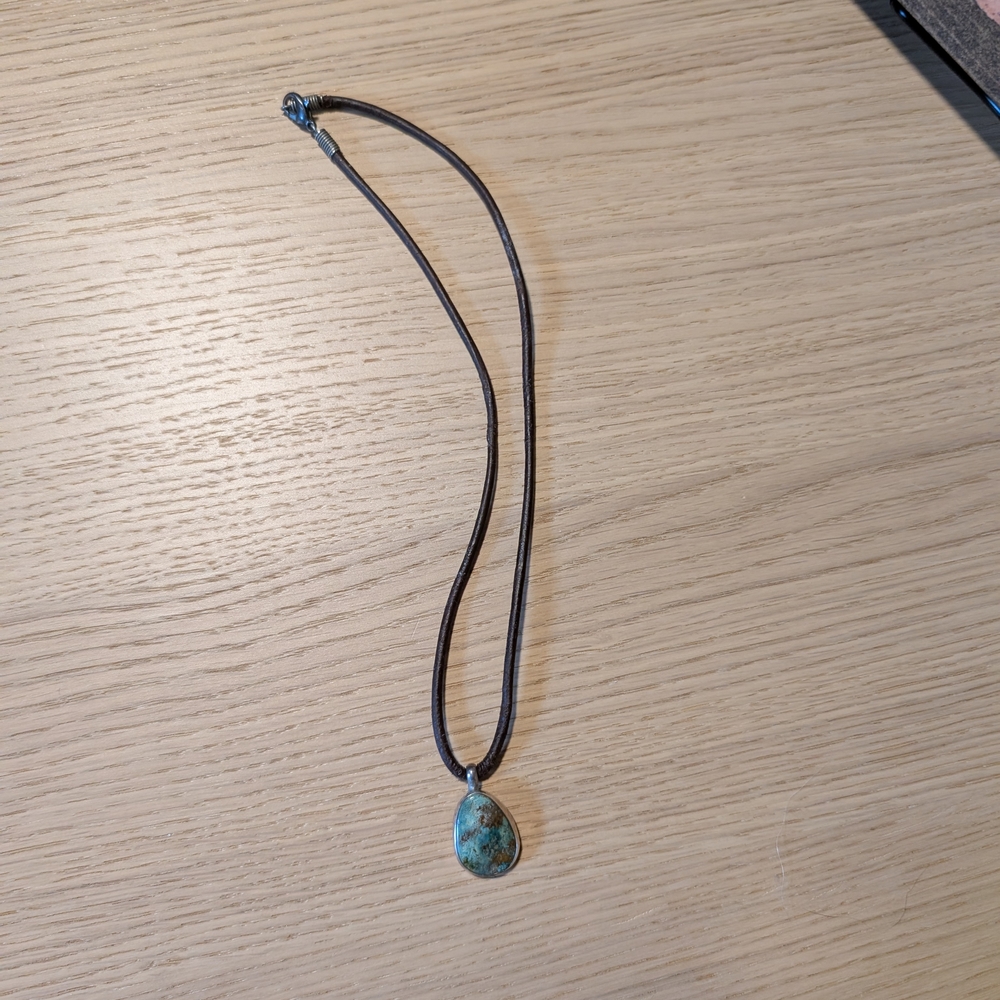 Turquoise Teardrop Pendant Necklace